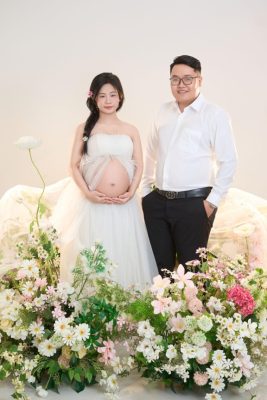 Concept chụp bầu dành cho mẹ yêu hoa
