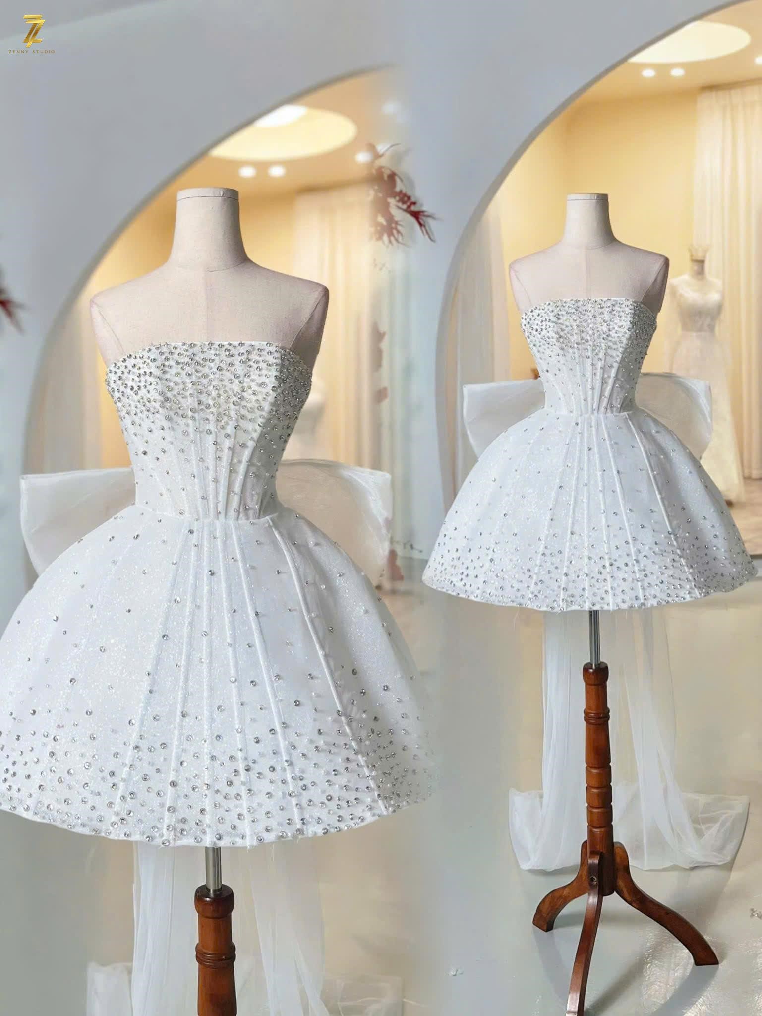 Xu hướng váy cưới ngắn cho cô dâu 